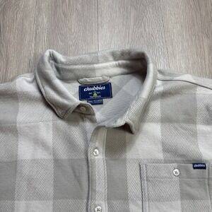 Chubbies The Knit Flannel Long Sleeve Button Down Shirt Jacket Gray Size XXL 2XL